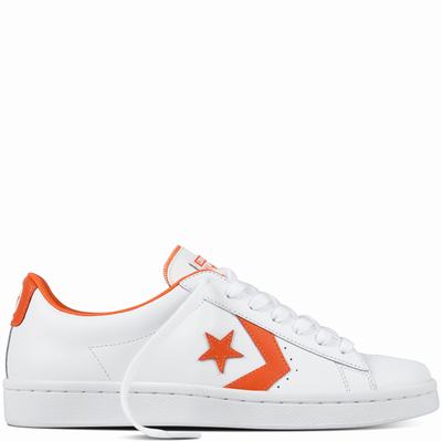 Converse Pro Leather Low Tops Mens - White/White Shoes (131EQGVR)